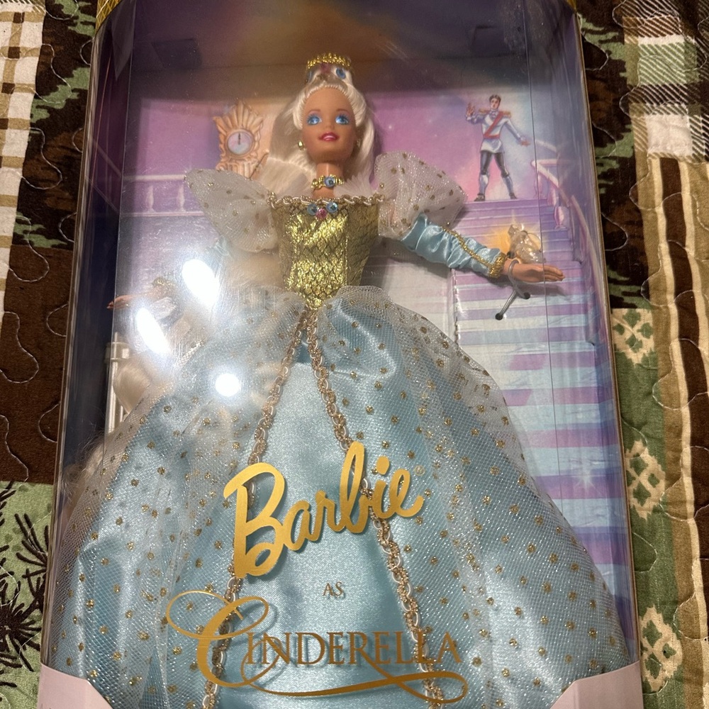 Barbie Cinderella Doll in Blue and Gold Gown